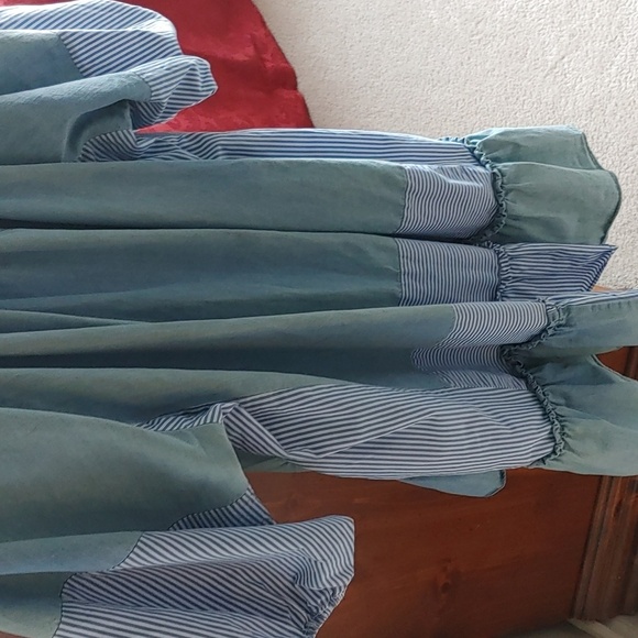 Free People Keegan High Low Denim Cotton Patchwork/Tunic Dress Size Small - Picture 8 of 13